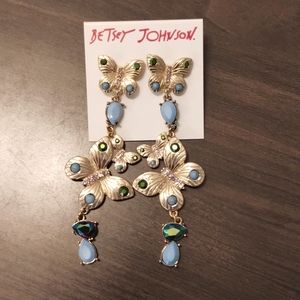 Betsey Johnson Butterfly Earrings